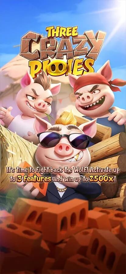 Three Crazy Piggies จาก ค่าย PGSLOT เว็บ pg slot 99