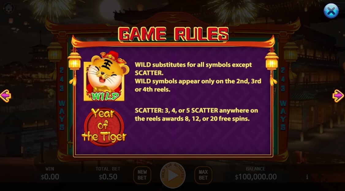 Year of the Tiger ค่าย Ka gaming จาก slotxo game