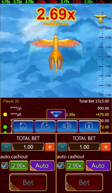 Flying Phoenix เกมสล็อตออนไลน์ สล็อตค่าย Askmebe slotxo ฟรี เครดิต 100