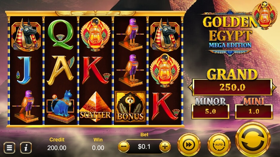 GOLDEN EGYPT MEGA EDITION ค่าย MANNAPLAY easy slotxo