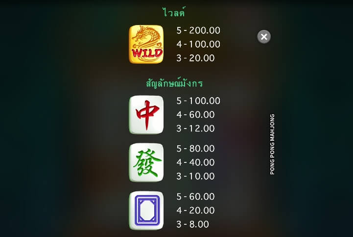 Pong Pong Mahjong ค่าย Microgaming slotxo เติม true wallet