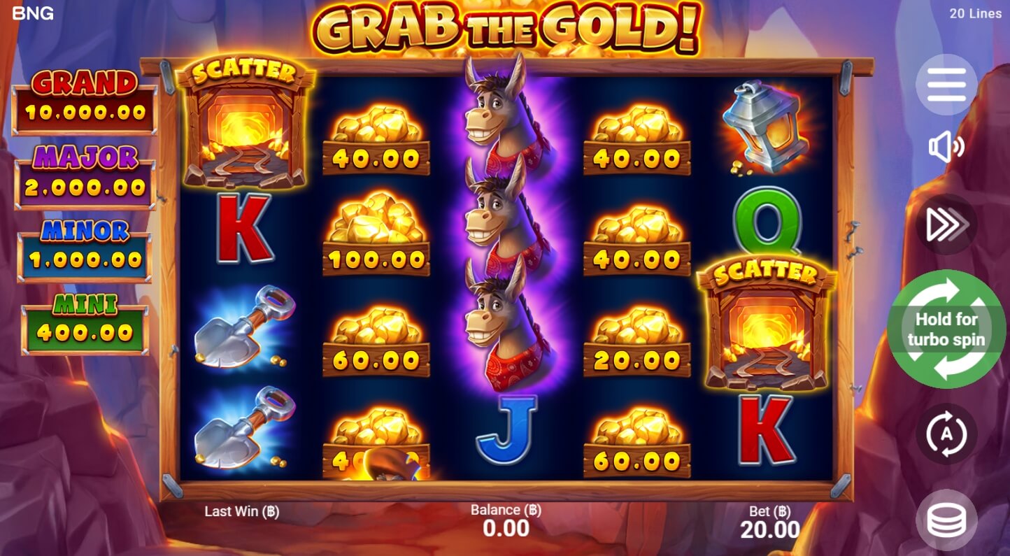 Grab the Gold ค่าย booongo เว็บ สล็อต เว็บตรง SLOTXO จาก slotxo ฝาก 10 รับ 100