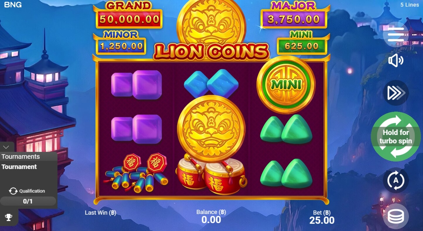 Lion Coins ค่าย booongo เว็บ สล็อต เว็บตรง SLOTXO จาก โปรโมชั่น slotxo