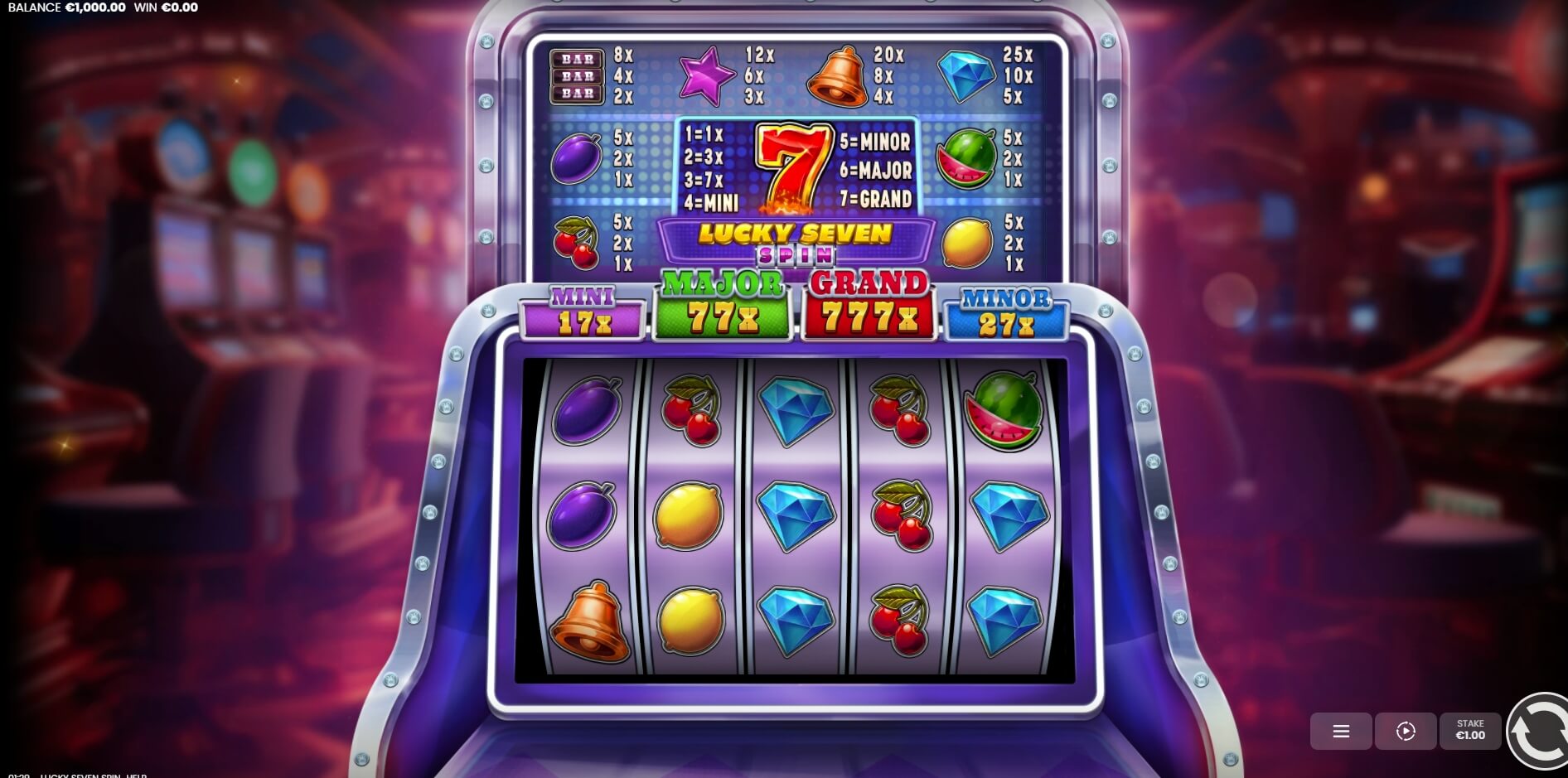 Lucky Seven Spin ค่าย Octoplay จากเว็บ slotxo123